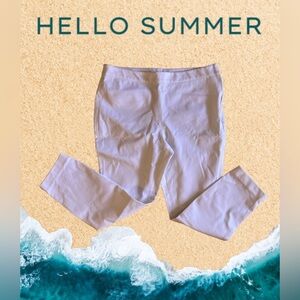 1901 White Stretch Ankle Skinny Pants, Women's Size 10 Two Pockets